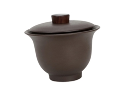 Taza de té de arcilla Zisha con tapa, 150 ml, boca ancha, gaiwan con filtro incorporado, ideal para viajes y la oficina.