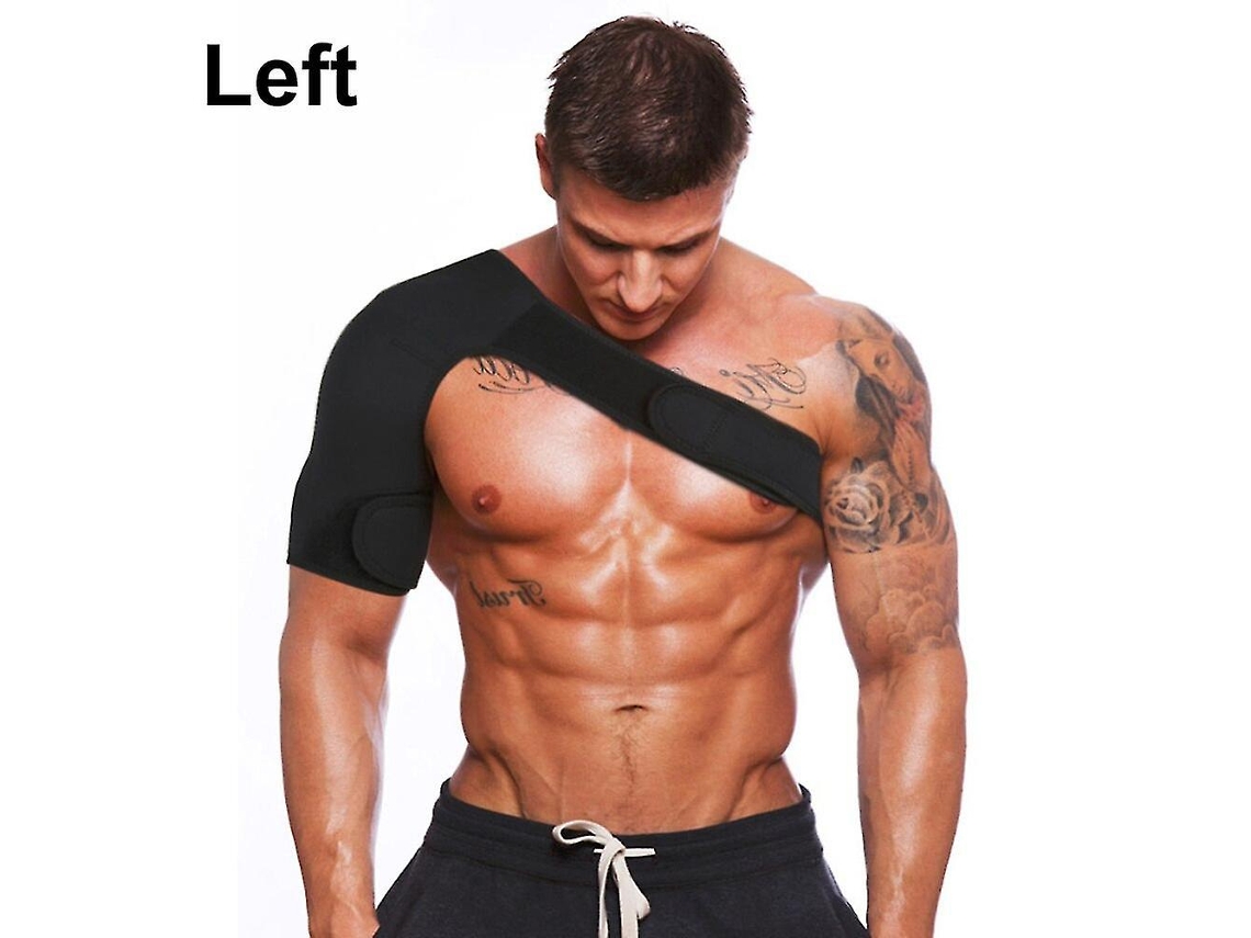 Faja De Ombro Ajustável Transpiravel Para Alivio De Dor, Rotura Do Labrum, Entorses E Desconfortos - Ombro Esquerdo M Para Peso 70-90kg Ombro Esquerdo