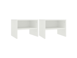 Mesas-De-Cabeceira LOVELY HOME Mesinha 2 Pcs 40X30X30 Cm Contraplacado Branco
