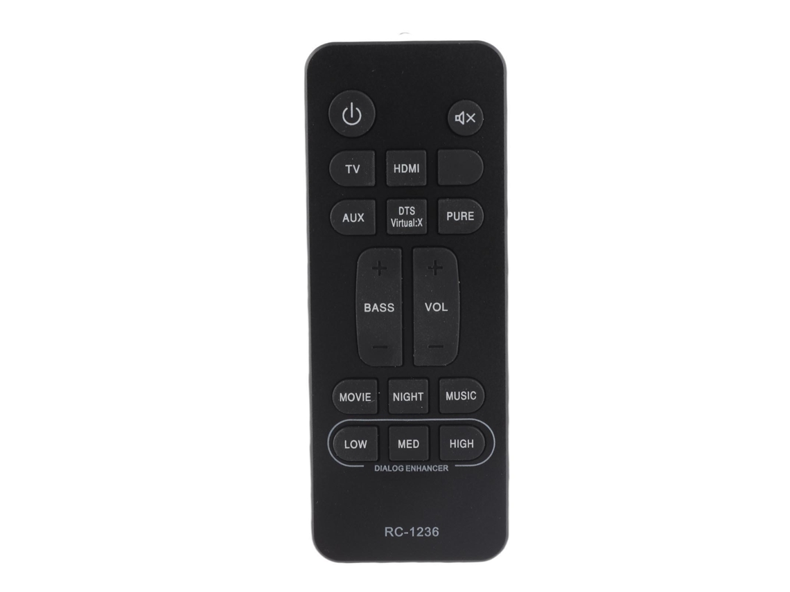 Controle Remoto Para Soundbar Substituto Bateria Aaa Compatível Com Alto-falante Barra Rc-1236