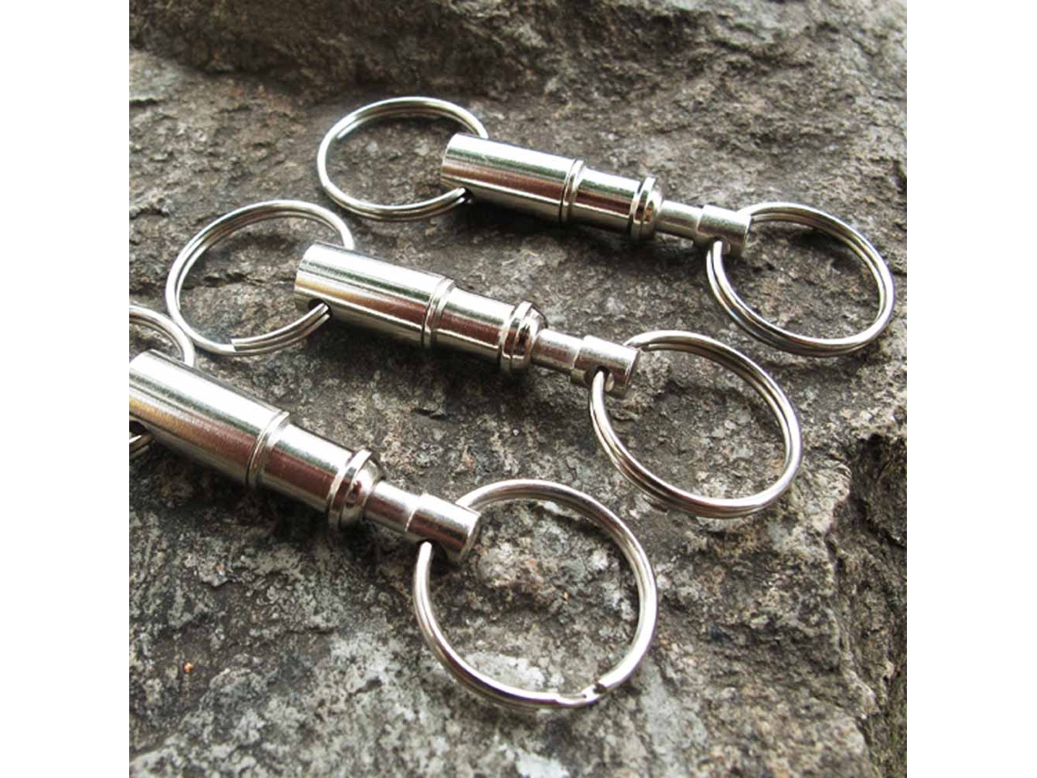 2026-5 Piezas Llavero Desmontable De Liberación Rápida Con Dos Anillos Separables Para Accesorios