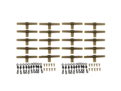 Kit De Accesorios Para Pesca De Carpas Con Fundas Antienredos, Eslabones Giratorios Y Conexiones Duraderas, 20 Piezas.