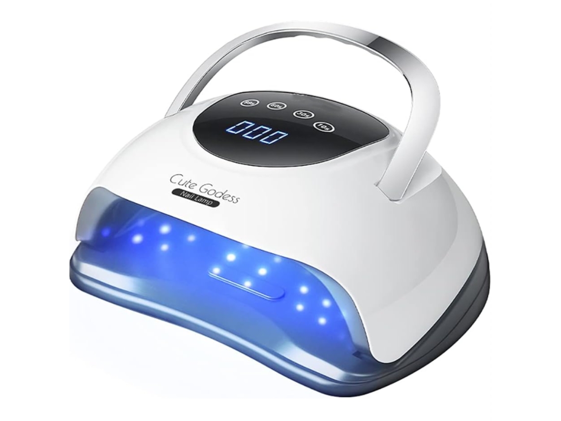 Secador De Uñas Profesional, Lámpara Uv Led Para Esmalte De Gel, 220 W, Rápido, 57 Perlas, Sensor Automático, Blanco