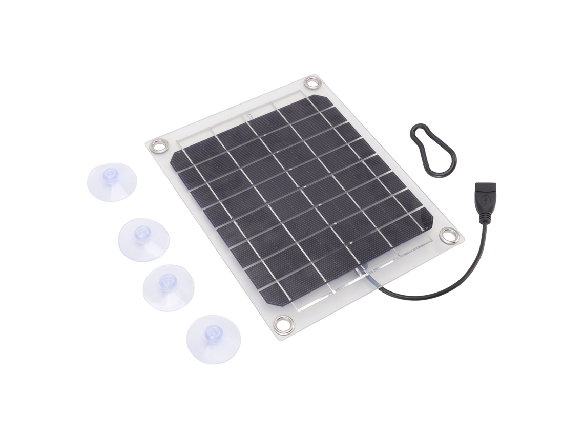 Panel solar Primerox de 10 W con salida USB transparente de doble cara para viajes sin preocupaciones | Sin marca