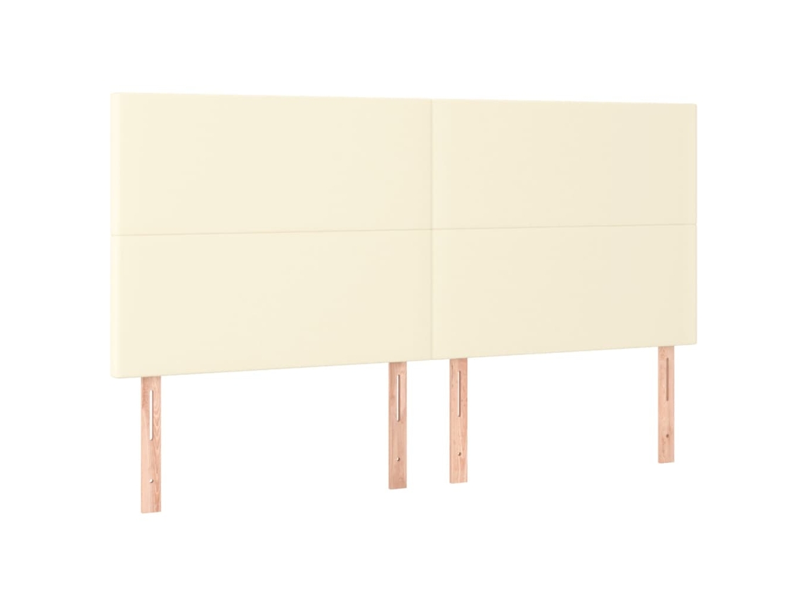Maison Exclusive - Cabecero De Cama Color Crema 200x5x118/128 Cm Piel Sintética