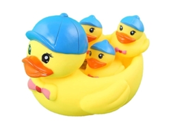 Juego De 4 Patitos De Goma Para El Baño De La Familia: Flotan Y Emiten Sonidos Para Bebés Y Niños En Edad Preescolar (amarillo).