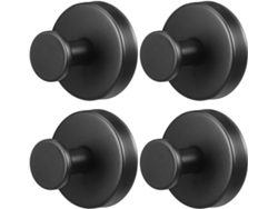 4 Ganchos De Acero Inoxidable Con Ventosas De Gran Succión Y Superficie Pulida, Elegante Toallero