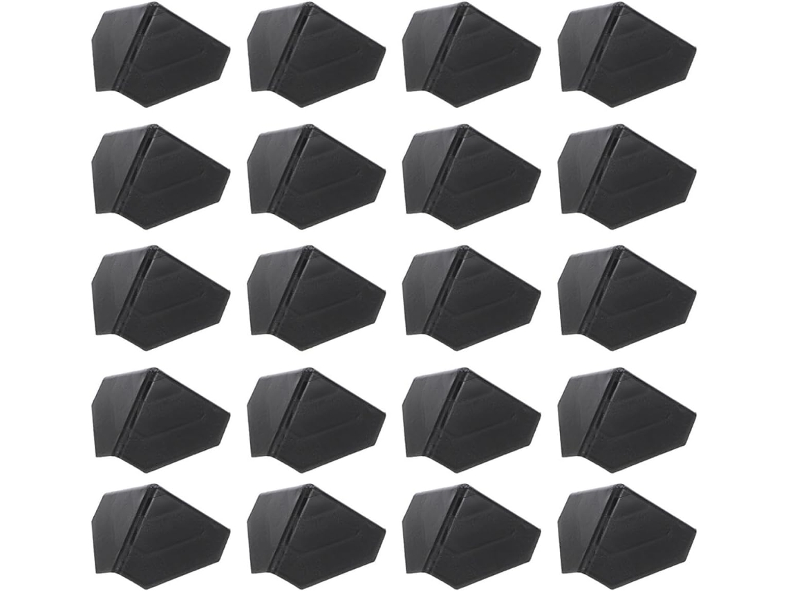 100 Protectores De Esquina De Plástico Negro Para Embalaje De Cartón, Extraíbles Y Anticolisión.