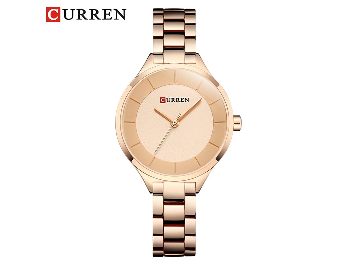 Relógio De Pulso Feminino (dourado Rosa) Com Mostrador Pequeno, Quartzo, À Prova D'água, Estilo Casual.