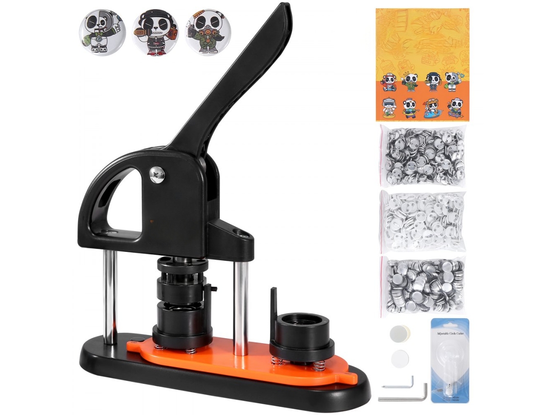 Máquina para hacer botones de 25 mm con cortador circular y accesorios Tekmaquinas