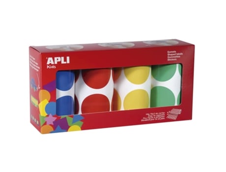 Etiquetas Autoadhesivas Redondas APLI (Blanco - 1416 Unidades 45mm)