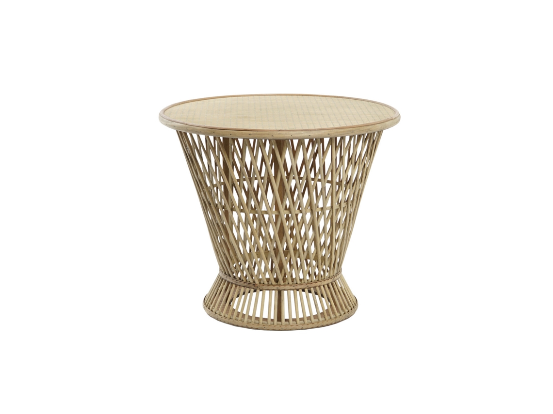 Mesita Auxiliar Bambú Natural 60x60x52cm