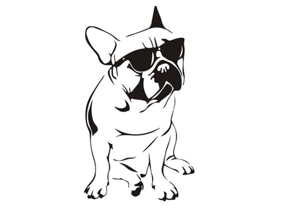 Pegatina Baok con perro animado para pared, puerta, dormitorio, sala de estar, fondo de TV.