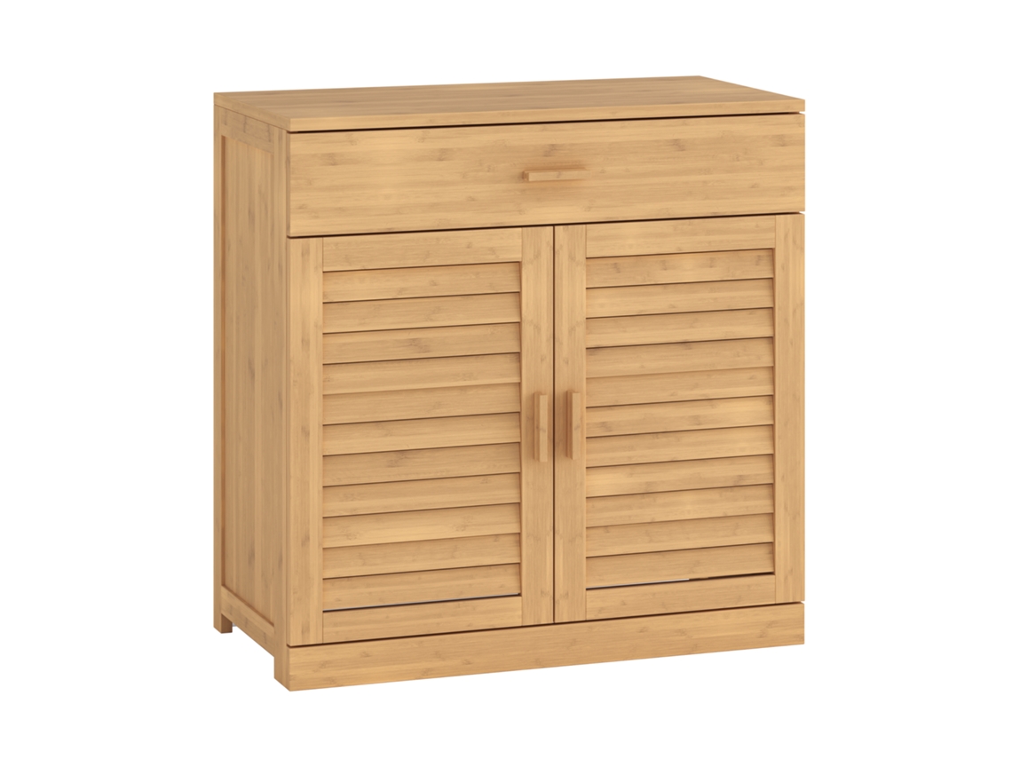Zapatero Aarela 2 Puertas + Cajón Bambú 67x66x34cm Natural [EN.CASA]