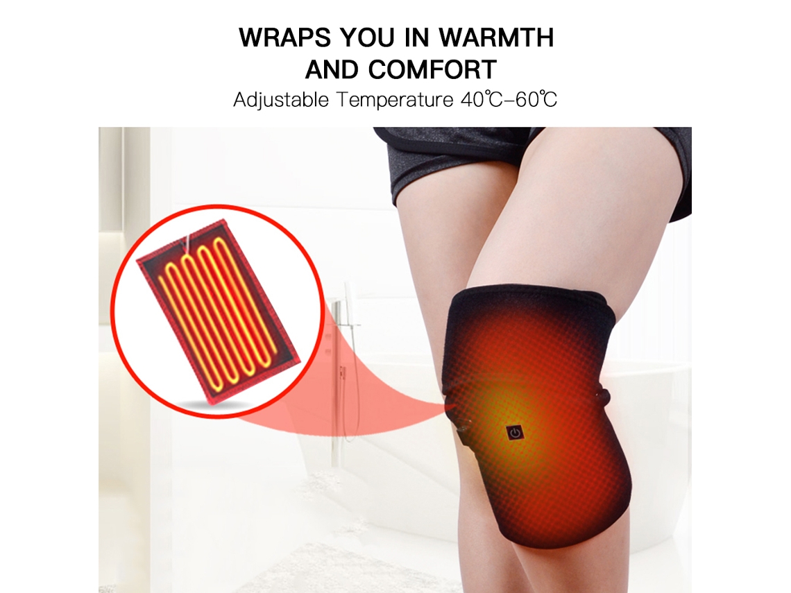 2026-rodillera Eléctrica Calentadora Ajustable Para Alivio Del Dolor De Rodilla, Artritis Y Climas Fríos Lavable