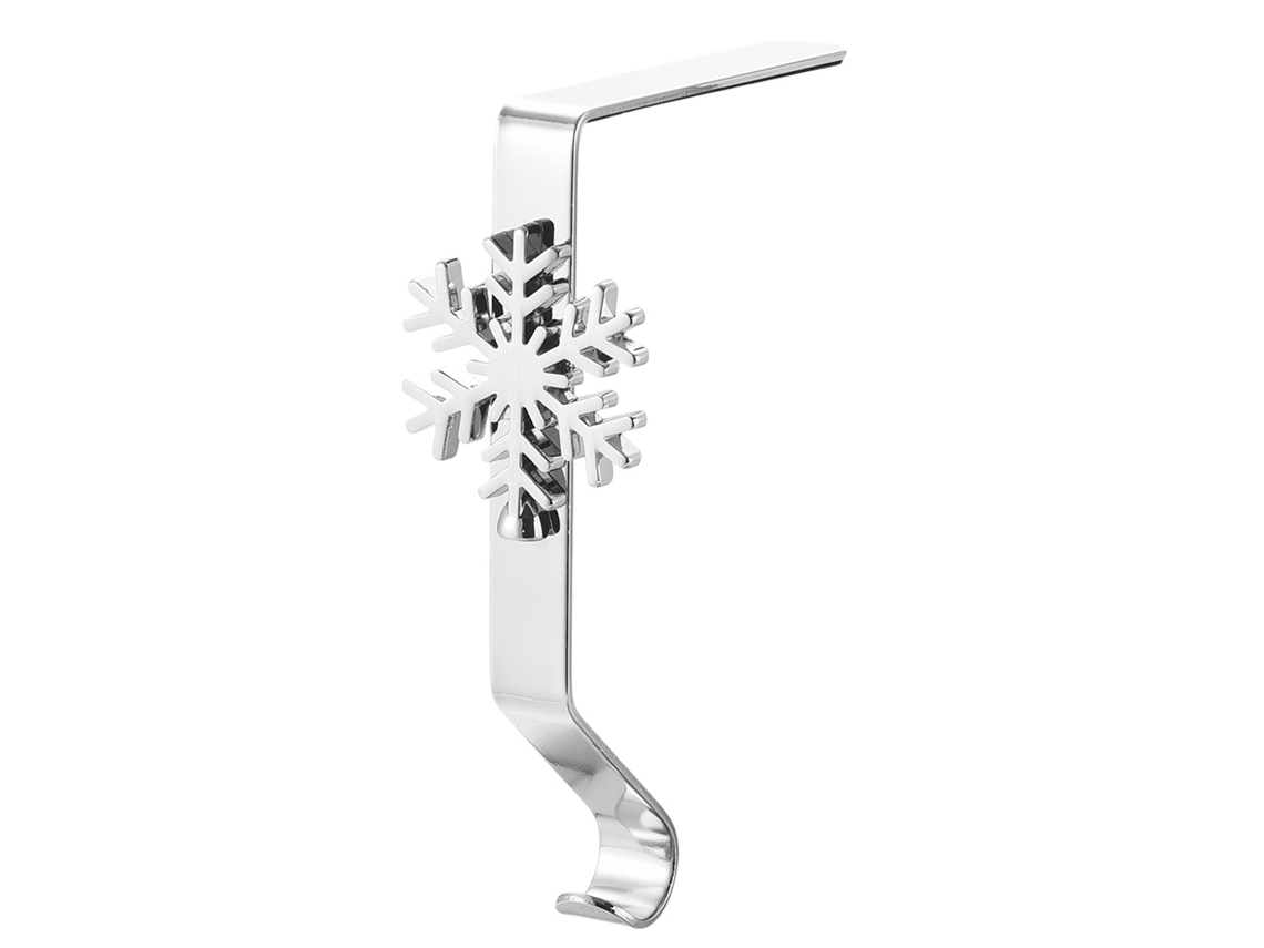 Soporte metálico para medias navideñas, accesorio brillante para chimenea TRUYUETY