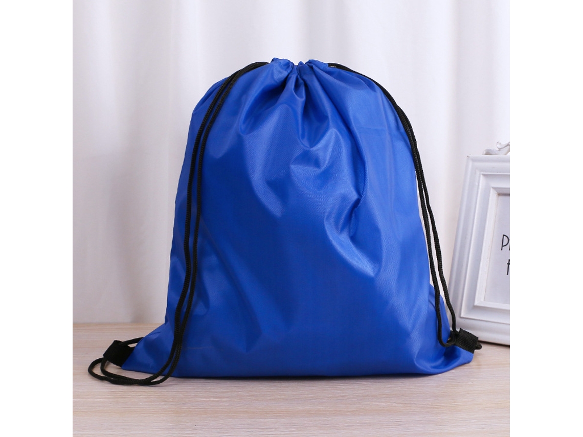 Mochila Con Cordón De 2 Piezas, Estuche Gimnasio, Bolso Hombro Cordón, Azul Resistente Al Agua Almacenamiento Inteligente Para Baño Y