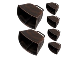 Juego de 6 campanillas decorativas transparentes para animales de granja.