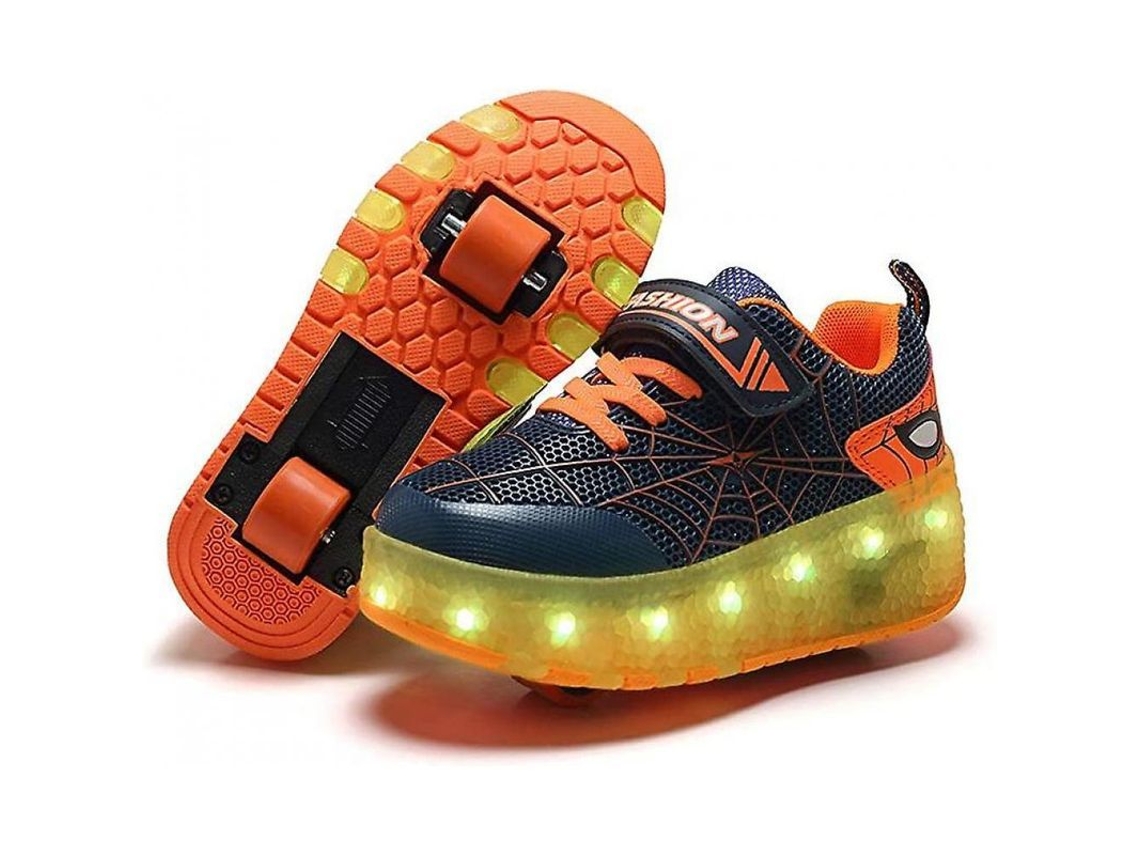 Patines Spider Con Luces Led Recargables Por Usb Para Niños Y Niñas - Regalo De Cumpleaños - Yhn