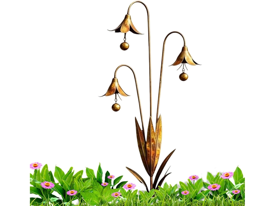 Decoración Metálica Para Jardín – Especificaciones: 67 Cm X 33 Cm De Altura, Componente De Escultura De Pétalos