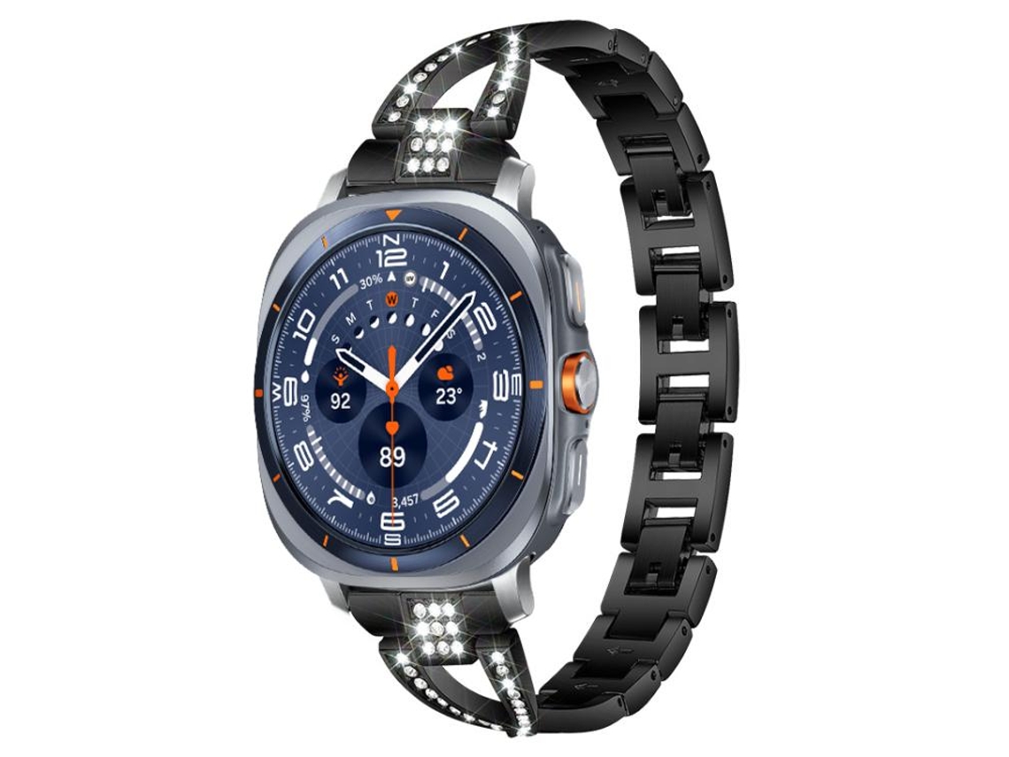 Pulsera para Samsung Galaxy Watch Ultra - Metal con diamante en forma de X (47 mm)