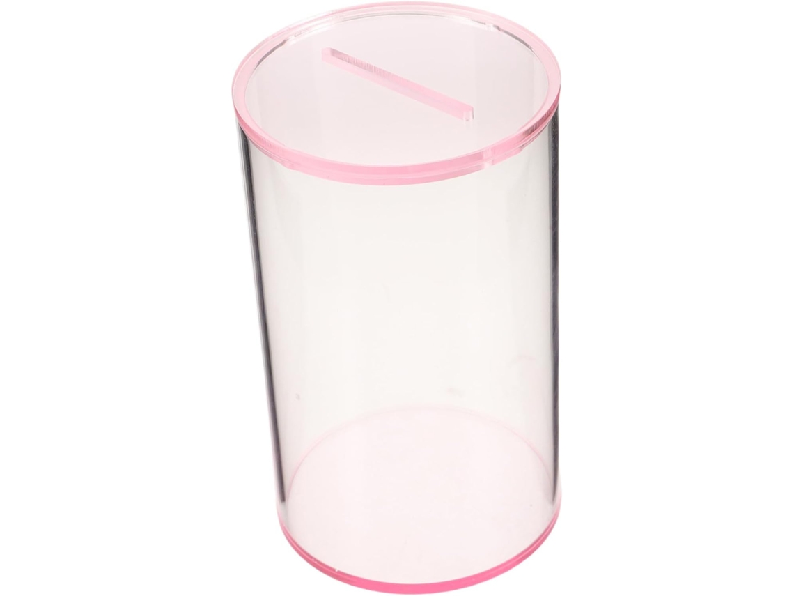 Hucha De Acrílico Transparente Con Abertura Y Ranura Para Billetes.