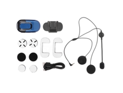 Auriculares Para Casco De Motocicleta Con Cancelación De Ruido, Bluetooth 5.0 Y Resistentes Al Agua - Azul