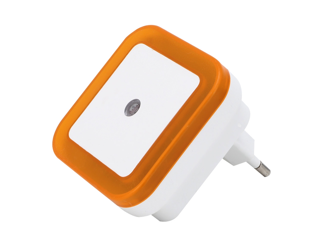 JILLIOPER Lámpara LED Nocturna Cuadrada de Plástico Amarillo con Luz Cálida y Control Inteligente 110V-250V (Enchufe UE)