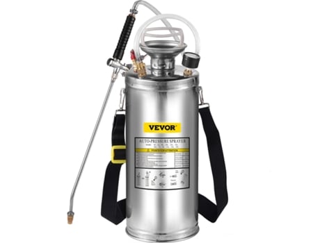 Pulverizador de Presión de Jardín de Acero Inoxidable 2 Galones / 8L con Bomba Manual y Manguera de 3 Pies