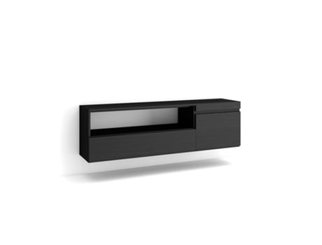 Mueble TV Televisión 150x45x35cm Para TV hasta 65 Colgado Suspendido Negro