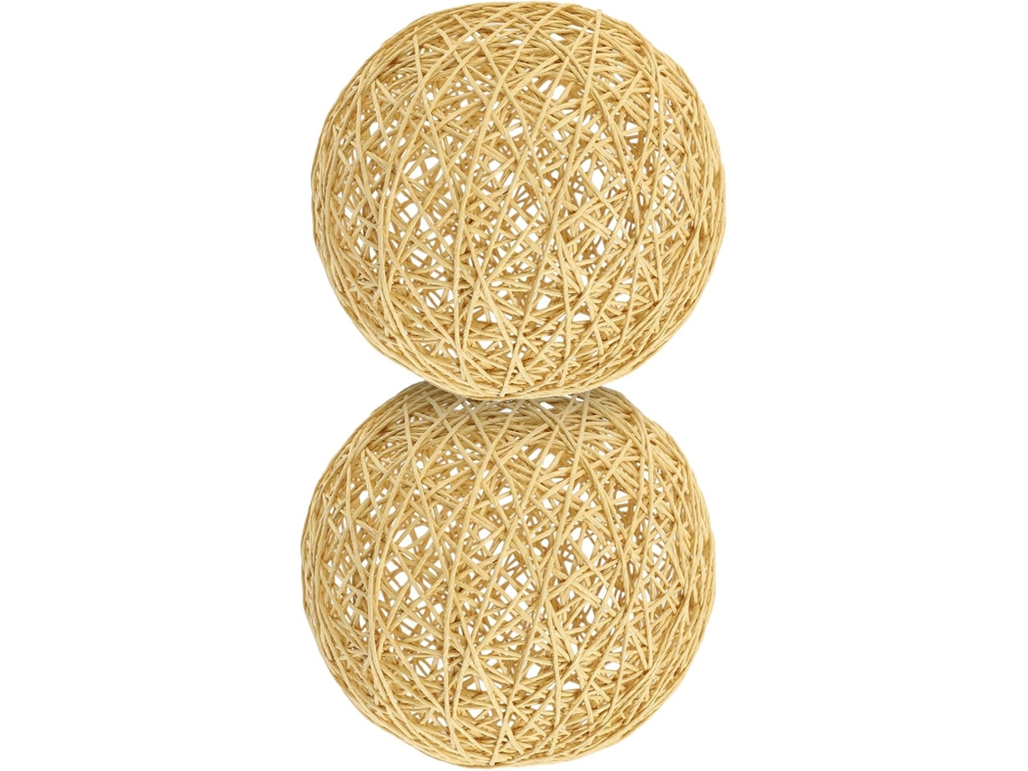 Juego De 2 Bolas Trenzadas De Algodón Y Lino, Resistentes Y Versátiles, Accesorio Decorativo Para Lámparas.