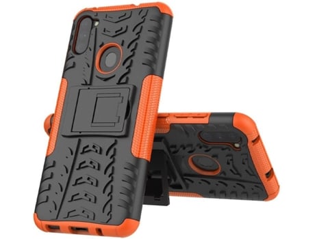 Carcasa Samsung Galaxy M11 HFS-HOUSE Kickstand Naranja