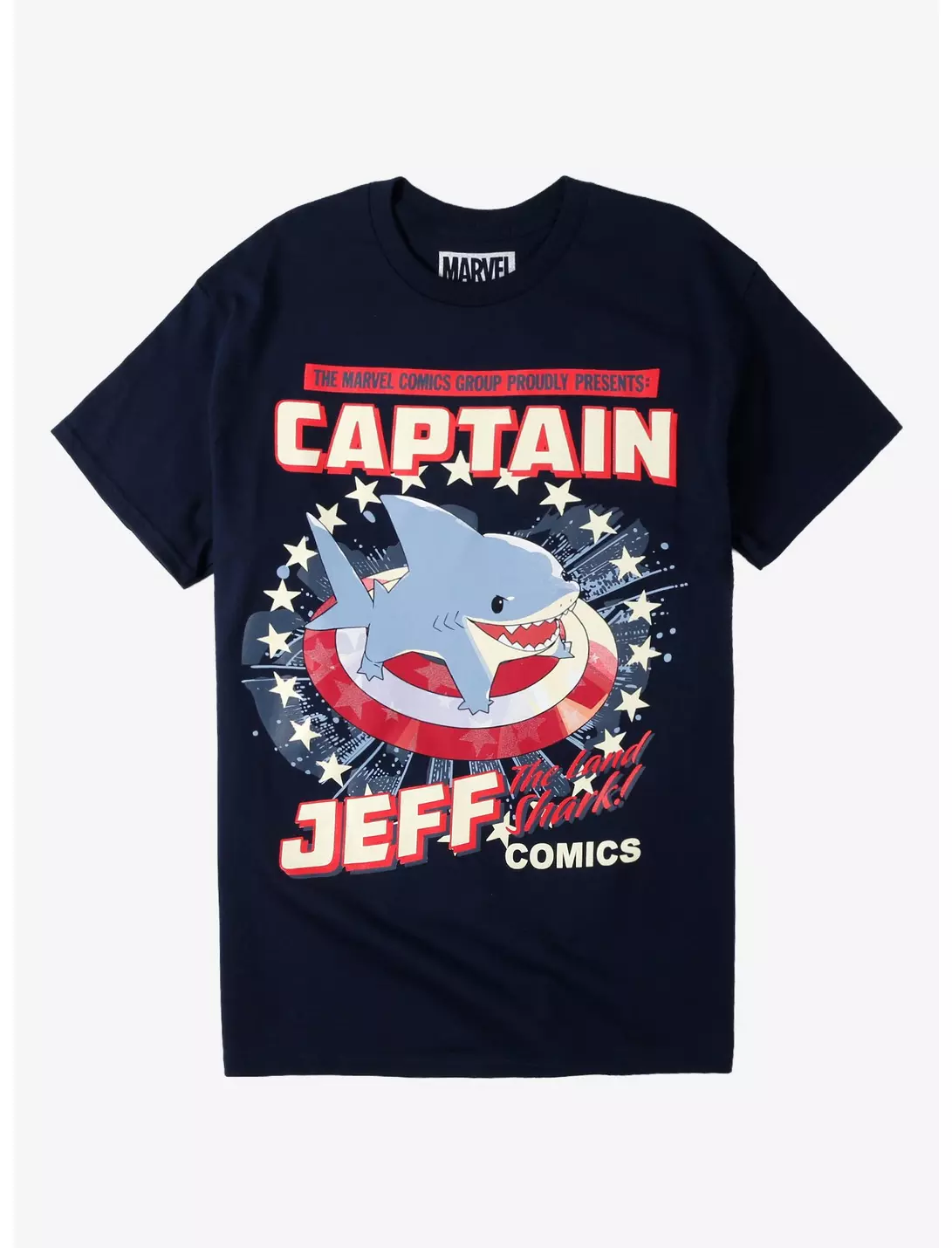 Rockinstone Marvel Jeff The Land Shark Captain Shark T-shirt Unisex Adults Size:m