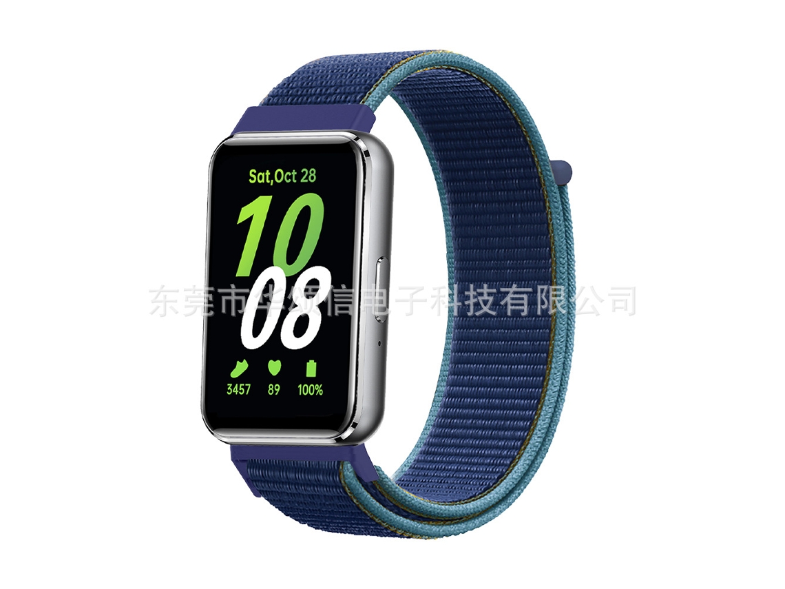 Correa de nailon trenzado, compatible con Galaxy Watch Fit3 y Samsung Watch. Azul marino intenso Yunzii