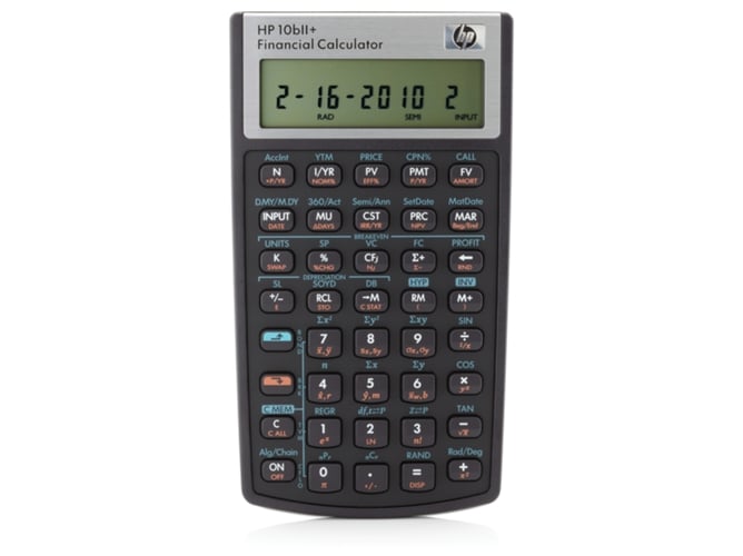 Calculadora Financiera HP 10bII+ Negro (12 dígitos)