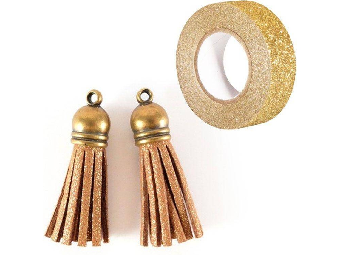 Borlas de Gamuza YOUDOIT (Dorado - Gamuza - 4 m)