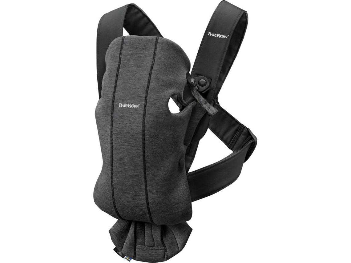 BABYBJÖRN Mochila Porta Bebé Mini Jersey 3D Gris Antracita
