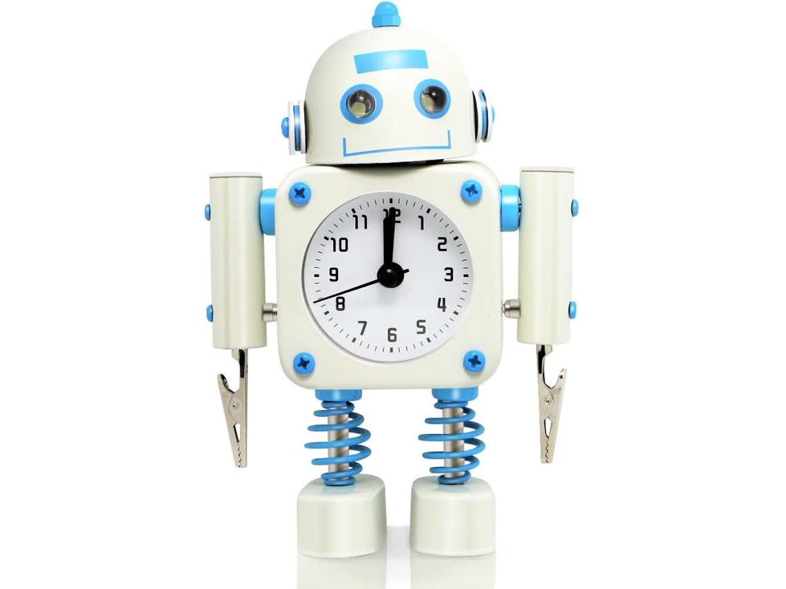 Reloj despertador robot personalizable, silencioso y fácil de usar para la decoración del hogar, especialmente habitaciones infantiles Neveance