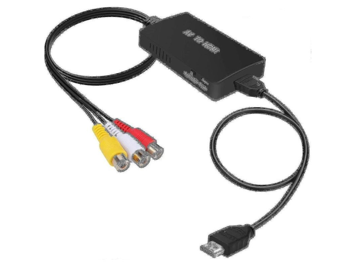 Convertidor Rca A Hdmi, Adaptador Compuesto A Hdmi, Compatible Con Pal/ntsc 1080p, Plug And Play Para Ps2, Ps3, N64, Vhs, Dvd