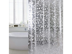 Cortina de ducha impermeable 180x180 cm Material PEVA Impresión de diamantes de imitación transparente MDUG