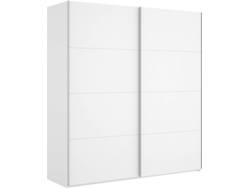 Armario 2 Puertas Corredera 180 DKIT Slide (Blanco Brillo - 204x180x65 cm)