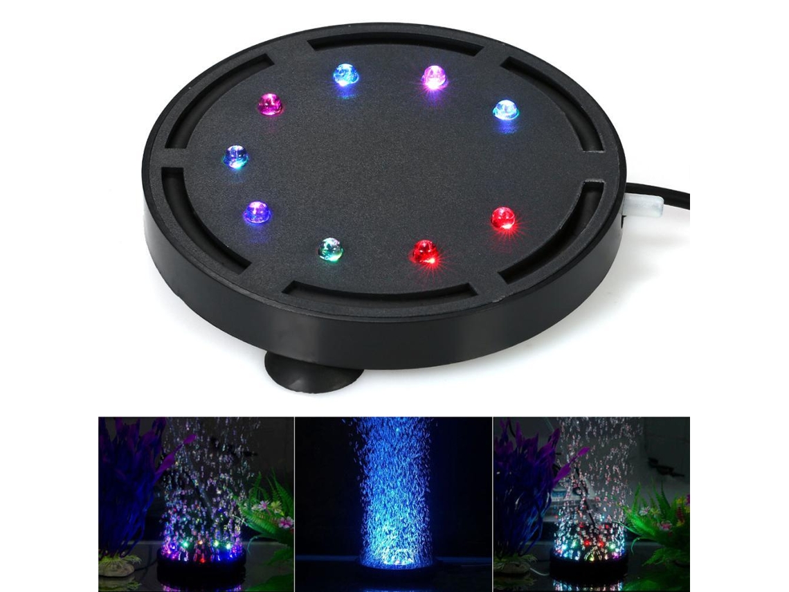 2026-luz De Burbujas Sumergible 12led Para Acuario, Burbujeador De Aire Con Piedra De Burbujas, Decoración Para Pez Y Tortuga
