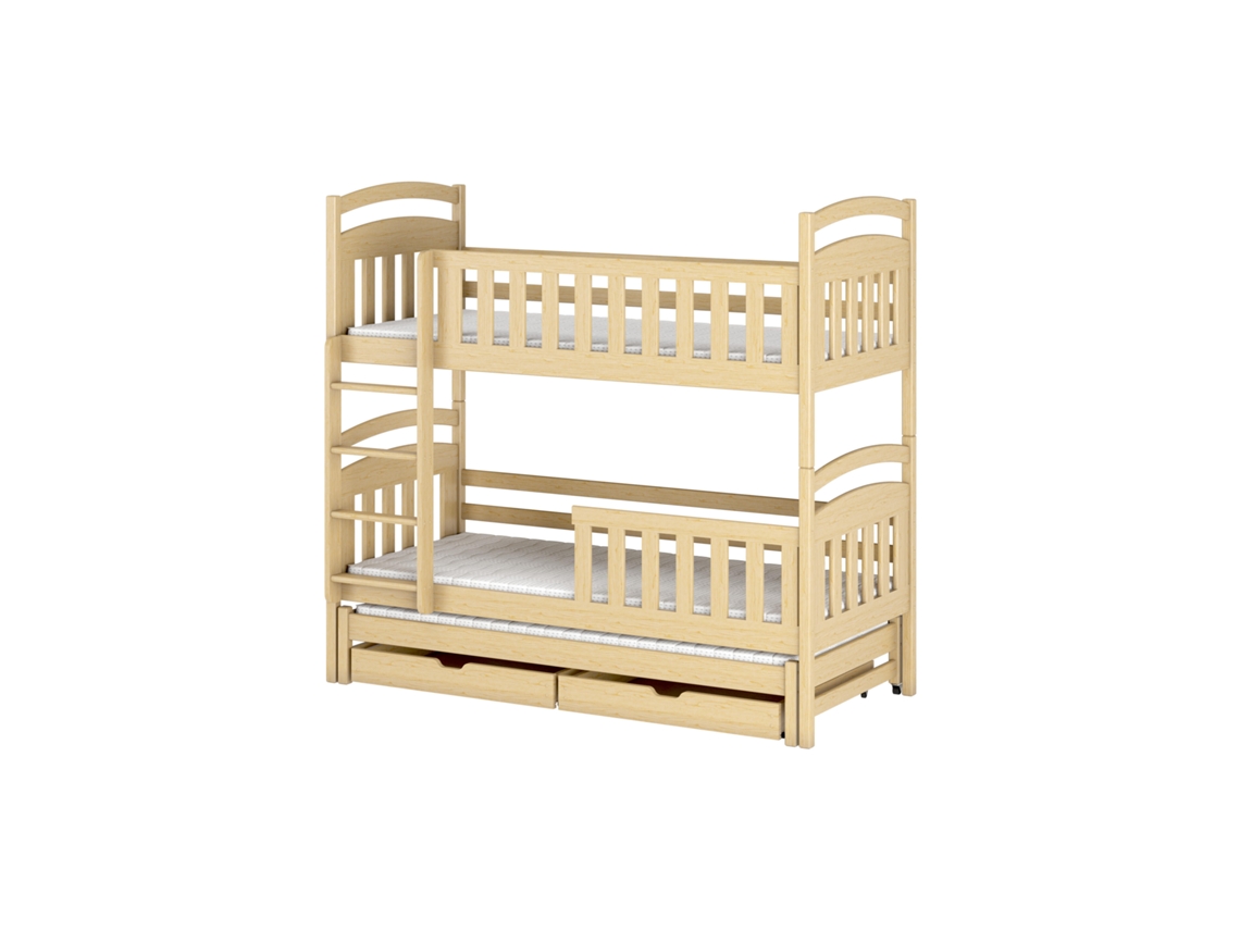 Litera FURNLUX Classic Viki (Beige, Madera Maciza - 88X178X171 Cm / 80X170 Cm)