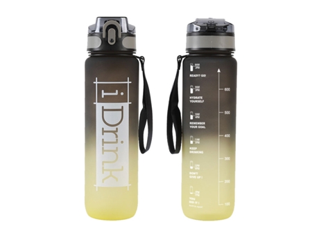 Botella en Tritan I DRINK 1000ml Negro/Amarillo Id2131