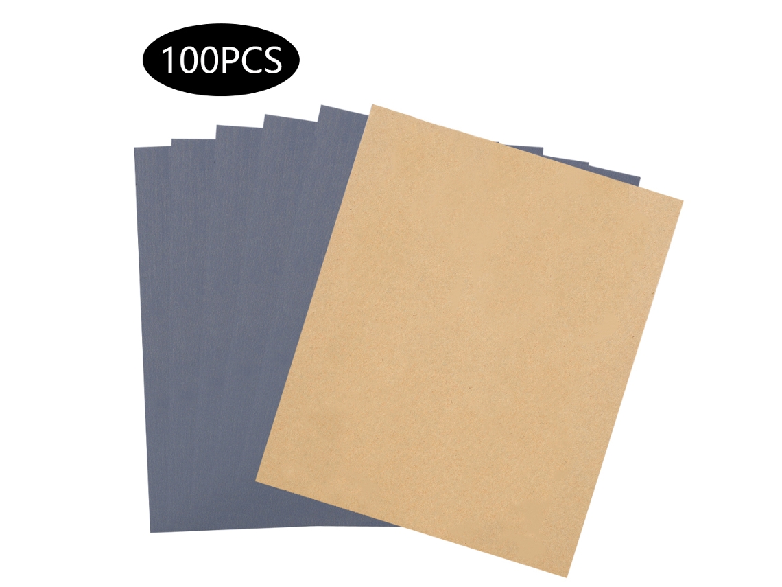 100 Hojas De Papel De Lija Impermeable Marrón De Grano P1200 Para Carpintería, Para Uso En Seco Y Húmedo.
