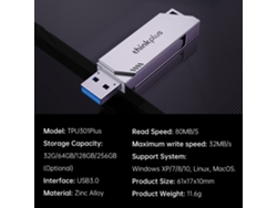 Baoj-2026novolenovo Thinkplus Tpu301plus Pen Drive Usb3.0 De 64gb