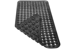 Alfombrilla antideslizante Linjou, 88x39 cm, resistente al moho, lavable, negra.