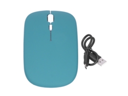 Ratón Inalámbrico Recargable De Doble Modo 2.4g, Ergonómico Y Silencioso Para Ordenador Y Portátil (cian Y Negro).
