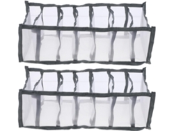 Almacenamiento 2 Piezas Fabricada Nailon 7 Compartimentos Organizar Pantalones Vaqueros Armario Cajón Caja