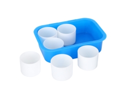 6 Vasos De Plástico Para Mezclar Pintura Acrílica, Al Óleo Y Gouache Con Tapa A Prueba De Fugas.
